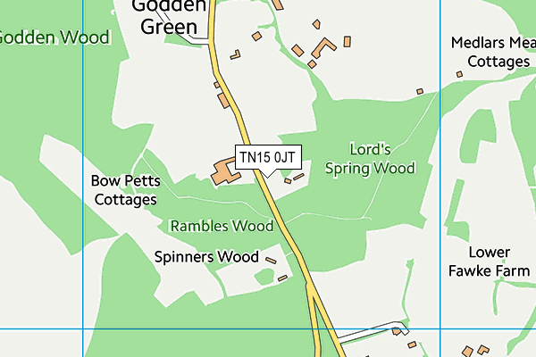TN15 0JT map - OS VectorMap District (Ordnance Survey) TN15 0JT map - OS VectorMap District (Ordnance Survey)