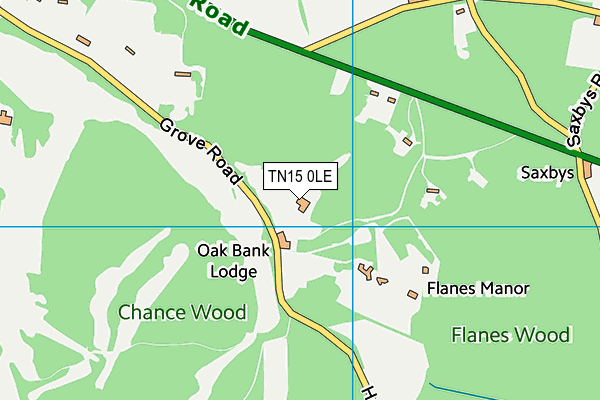 TN15 0LE map - OS VectorMap District (Ordnance Survey) TN15 0LE map - OS VectorMap District (Ordnance Survey)