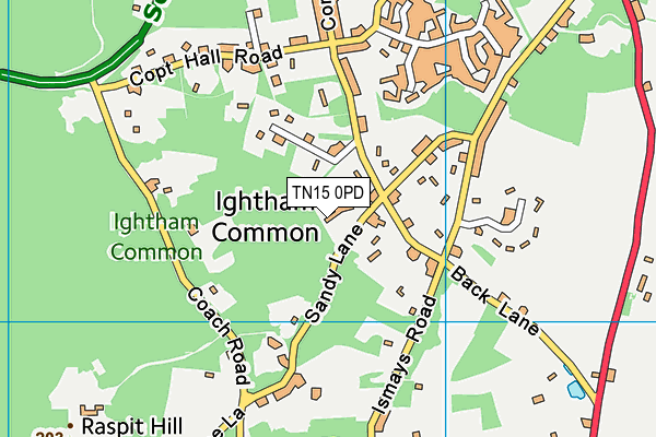 TN15 0PD map - OS VectorMap District (Ordnance Survey) TN15 0PD map - OS VectorMap District (Ordnance Survey)