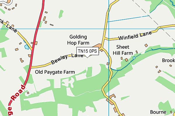 TN15 0PS map - OS VectorMap District (Ordnance Survey) TN15 0PS map - OS VectorMap District (Ordnance Survey)