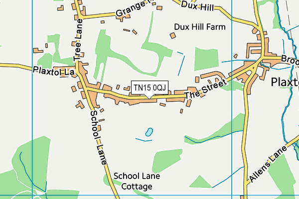 TN15 0QJ map - OS VectorMap District (Ordnance Survey) TN15 0QJ map - OS VectorMap District (Ordnance Survey)