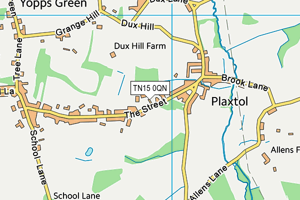 TN15 0QN map - OS VectorMap District (Ordnance Survey) TN15 0QN map - OS VectorMap District (Ordnance Survey)