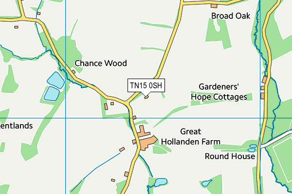 TN15 0SH map - OS VectorMap District (Ordnance Survey) TN15 0SH map - OS VectorMap District (Ordnance Survey)