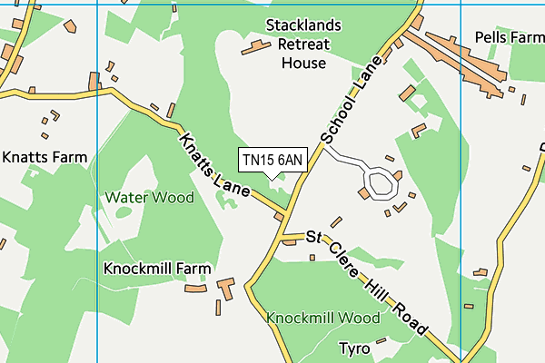 TN15 6AN map - OS VectorMap District (Ordnance Survey)