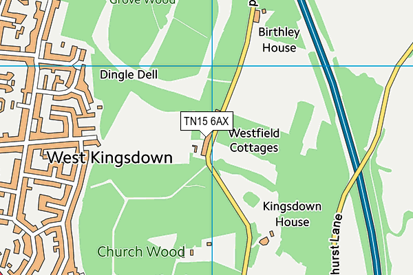 TN15 6AX map - OS VectorMap District (Ordnance Survey) TN15 6AX map - OS VectorMap District (Ordnance Survey)