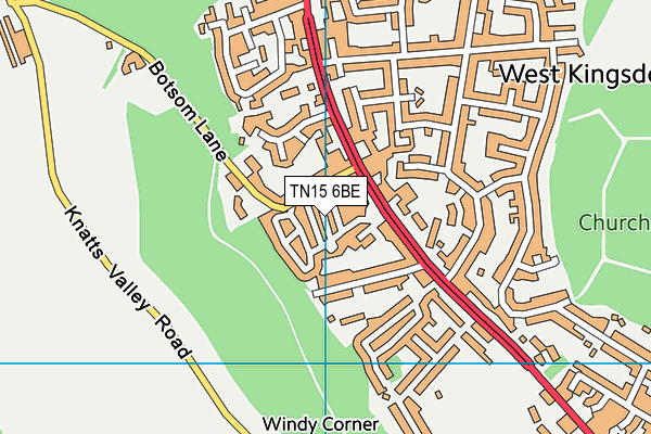 TN15 6BE map - OS VectorMap District (Ordnance Survey) TN15 6BE map - OS VectorMap District (Ordnance Survey)