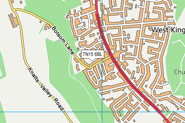 TN15 6BL map - OS VectorMap District (Ordnance Survey) TN15 6BL map - OS VectorMap District (Ordnance Survey)