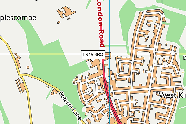 TN15 6BQ map - OS VectorMap District (Ordnance Survey) TN15 6BQ map - OS VectorMap District (Ordnance Survey)