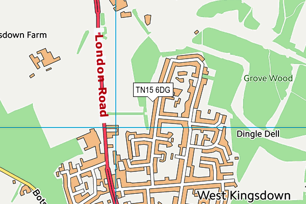 TN15 6DG map - OS VectorMap District (Ordnance Survey) TN15 6DG map - OS VectorMap District (Ordnance Survey)