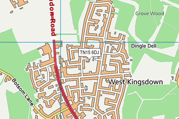 TN15 6DJ map - OS VectorMap District (Ordnance Survey) TN15 6DJ map - OS VectorMap District (Ordnance Survey)