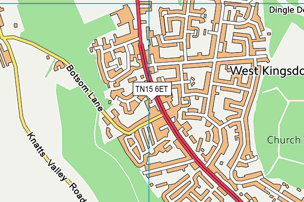 TN15 6ET map - OS VectorMap District (Ordnance Survey) TN15 6ET map - OS VectorMap District (Ordnance Survey)