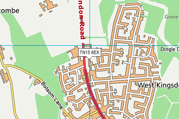 TN15 6EX map - OS VectorMap District (Ordnance Survey) TN15 6EX map - OS VectorMap District (Ordnance Survey)