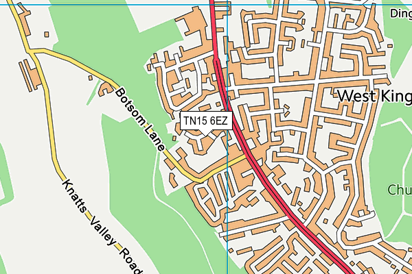 TN15 6EZ map - OS VectorMap District (Ordnance Survey)