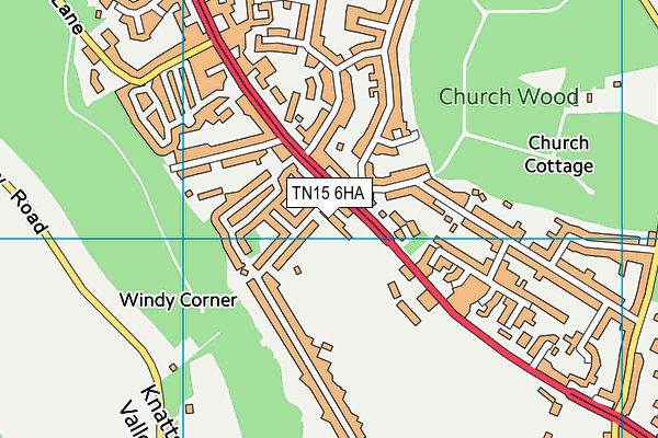 TN15 6HA map - OS VectorMap District (Ordnance Survey) TN15 6HA map - OS VectorMap District (Ordnance Survey)