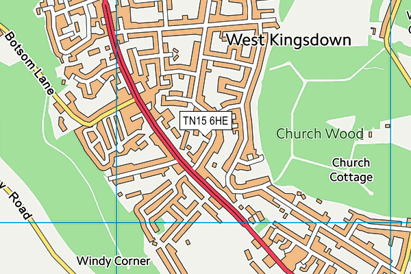TN15 6HE map - OS VectorMap District (Ordnance Survey) TN15 6HE map - OS VectorMap District (Ordnance Survey)