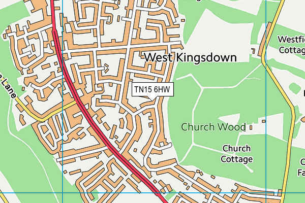 TN15 6HW map - OS VectorMap District (Ordnance Survey) TN15 6HW map - OS VectorMap District (Ordnance Survey)