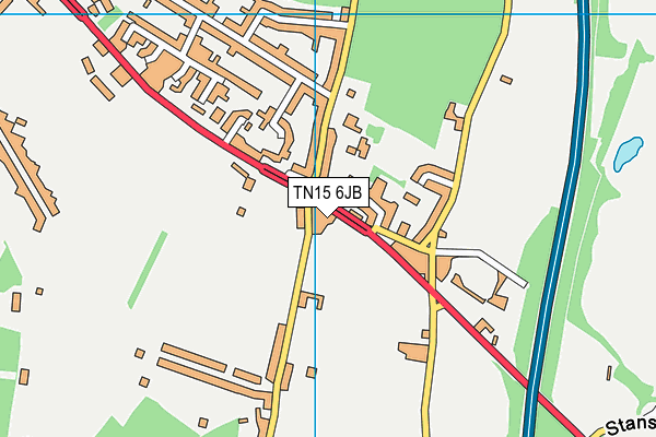 TN15 6JB map - OS VectorMap District (Ordnance Survey) TN15 6JB map - OS VectorMap District (Ordnance Survey)