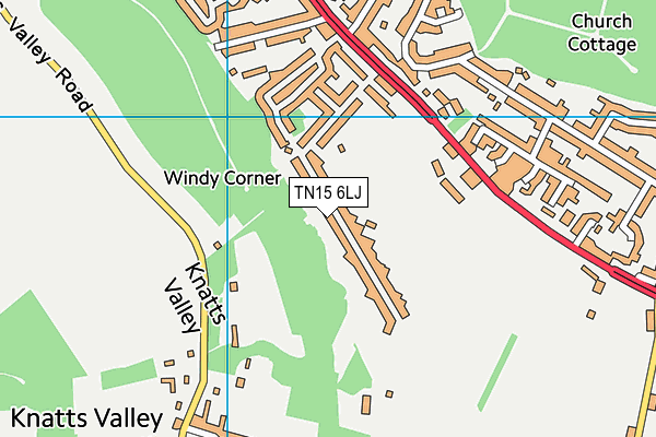TN15 6LJ map - OS VectorMap District (Ordnance Survey)