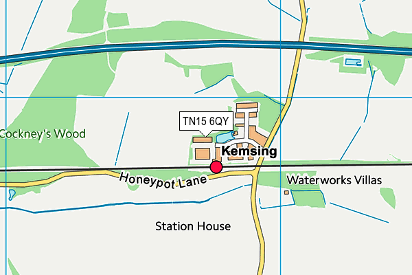 TN15 6QY map - OS VectorMap District (Ordnance Survey)