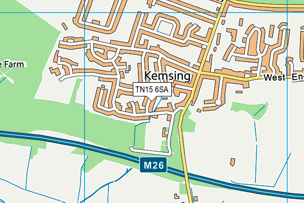 TN15 6SA map - OS VectorMap District (Ordnance Survey) TN15 6SA map - OS VectorMap District (Ordnance Survey)