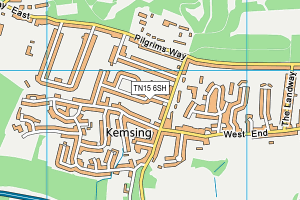 TN15 6SH map - OS VectorMap District (Ordnance Survey)