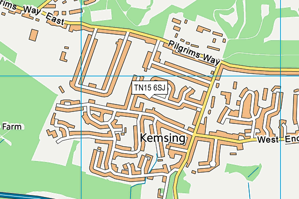TN15 6SJ map - OS VectorMap District (Ordnance Survey) TN15 6SJ map - OS VectorMap District (Ordnance Survey)