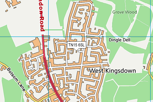 TN15 6SL map - OS VectorMap District (Ordnance Survey) TN15 6SL map - OS VectorMap District (Ordnance Survey)