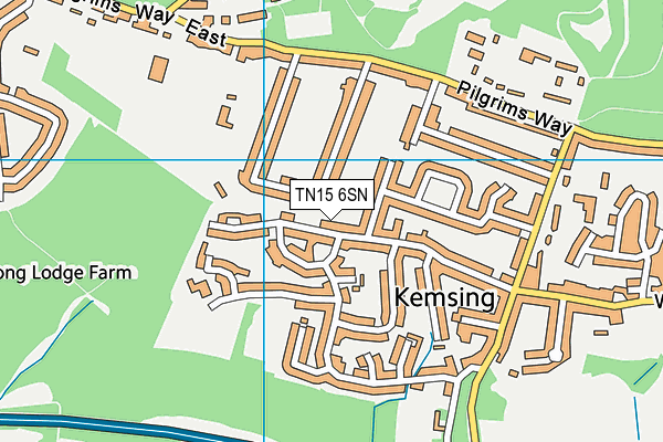 TN15 6SN map - OS VectorMap District (Ordnance Survey) TN15 6SN map - OS VectorMap District (Ordnance Survey)