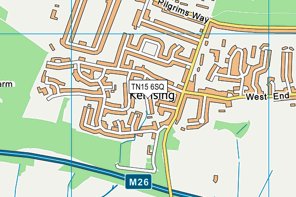 TN15 6SQ map - OS VectorMap District (Ordnance Survey)