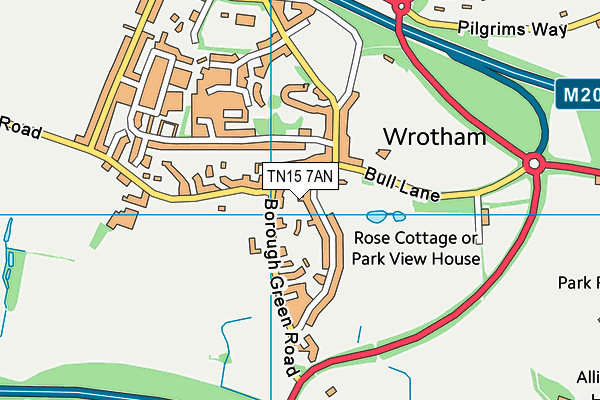 TN15 7AN map - OS VectorMap District (Ordnance Survey)