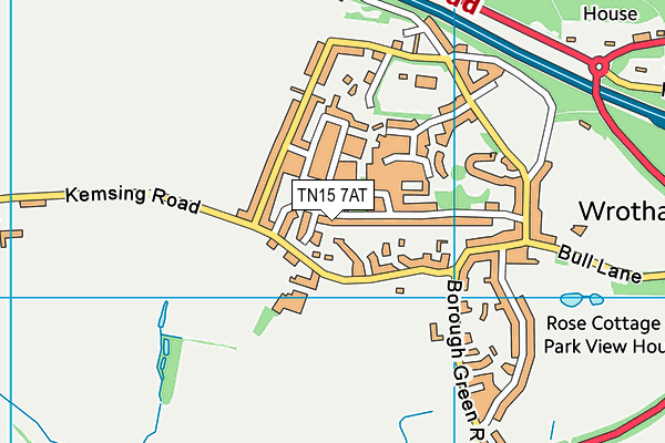 TN15 7AT map - OS VectorMap District (Ordnance Survey) TN15 7AT map - OS VectorMap District (Ordnance Survey)