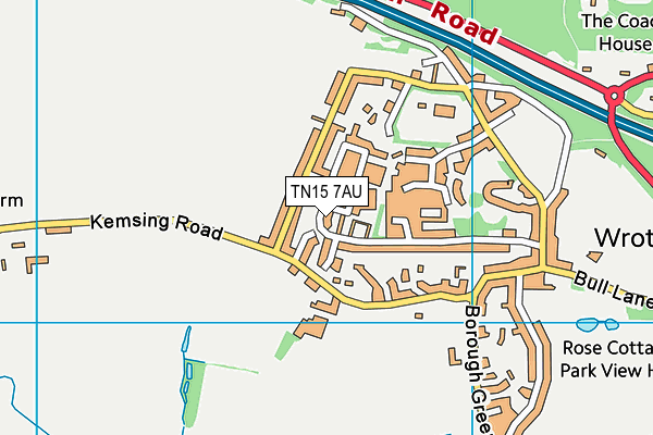 TN15 7AU map - OS VectorMap District (Ordnance Survey) TN15 7AU map - OS VectorMap District (Ordnance Survey)