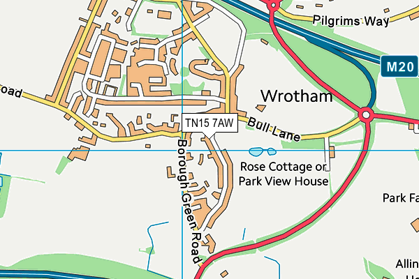 TN15 7AW map - OS VectorMap District (Ordnance Survey) TN15 7AW map - OS VectorMap District (Ordnance Survey)
