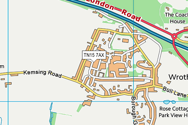 TN15 7AX map - OS VectorMap District (Ordnance Survey) TN15 7AX map - OS VectorMap District (Ordnance Survey)