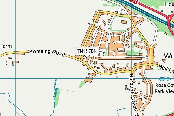 TN15 7BN map - OS VectorMap District (Ordnance Survey) TN15 7BN map - OS VectorMap District (Ordnance Survey)