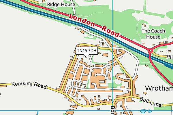 TN15 7DH map - OS VectorMap District (Ordnance Survey) TN15 7DH map - OS VectorMap District (Ordnance Survey)
