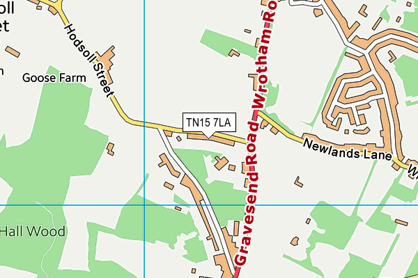TN15 7LA map - OS VectorMap District (Ordnance Survey) TN15 7LA map - OS VectorMap District (Ordnance Survey)