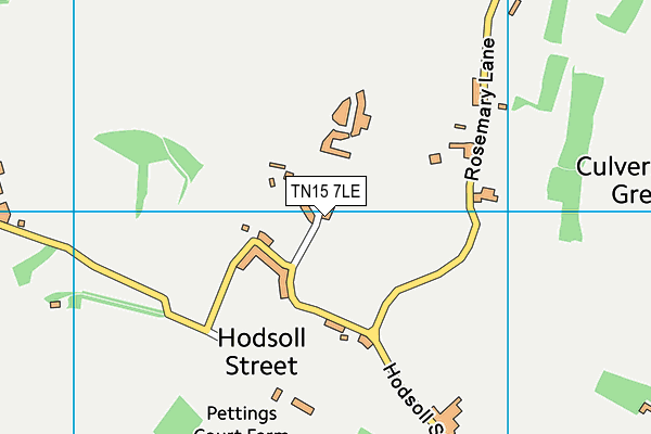 TN15 7LE map - OS VectorMap District (Ordnance Survey) TN15 7LE map - OS VectorMap District (Ordnance Survey)