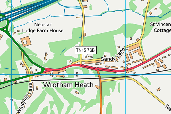 TN15 7SB map - OS VectorMap District (Ordnance Survey) TN15 7SB map - OS VectorMap District (Ordnance Survey)
