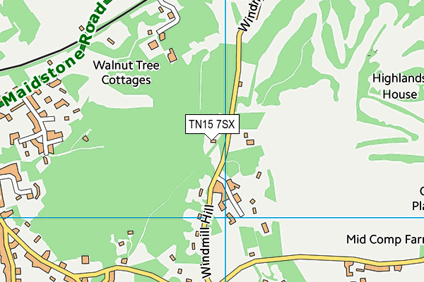 TN15 7SX map - OS VectorMap District (Ordnance Survey) TN15 7SX map - OS VectorMap District (Ordnance Survey)