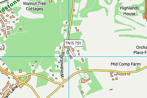 TN15 7SY map - OS VectorMap District (Ordnance Survey) TN15 7SY map - OS VectorMap District (Ordnance Survey)