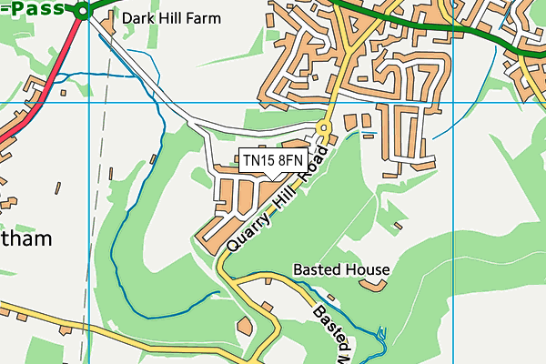 TN15 8FN map - OS VectorMap District (Ordnance Survey) TN15 8FN map - OS VectorMap District (Ordnance Survey)
