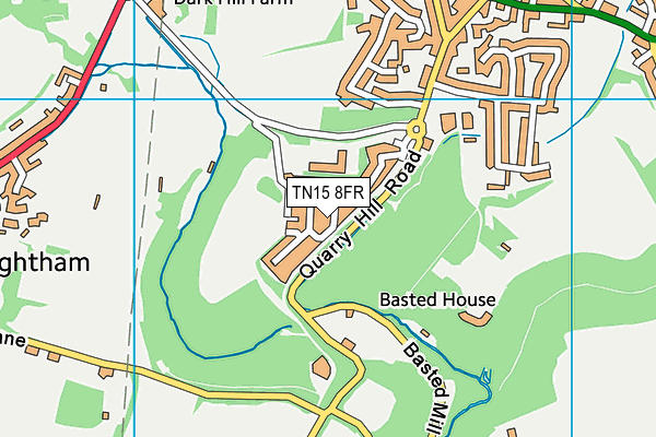 TN15 8FR map - OS VectorMap District (Ordnance Survey) TN15 8FR map - OS VectorMap District (Ordnance Survey)