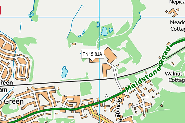 TN15 8JA map - OS VectorMap District (Ordnance Survey) TN15 8JA map - OS VectorMap District (Ordnance Survey)