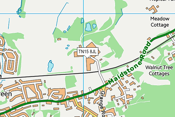 TN15 8JL map - OS VectorMap District (Ordnance Survey) TN15 8JL map - OS VectorMap District (Ordnance Survey)