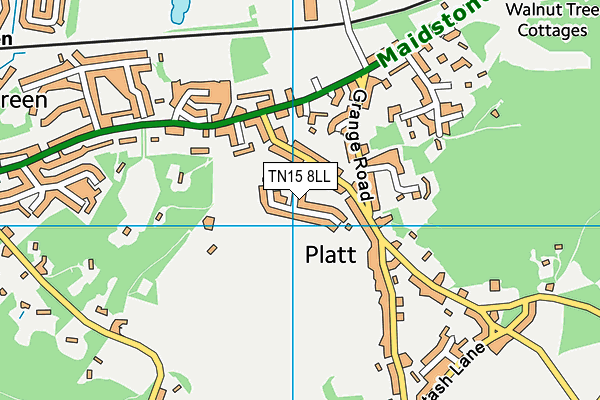 TN15 8LL map - OS VectorMap District (Ordnance Survey) TN15 8LL map - OS VectorMap District (Ordnance Survey)