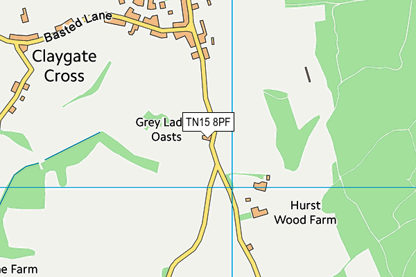 TN15 8PF map - OS VectorMap District (Ordnance Survey) TN15 8PF map - OS VectorMap District (Ordnance Survey)