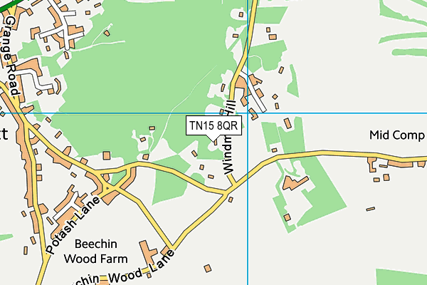 TN15 8QR map - OS VectorMap District (Ordnance Survey) TN15 8QR map - OS VectorMap District (Ordnance Survey)