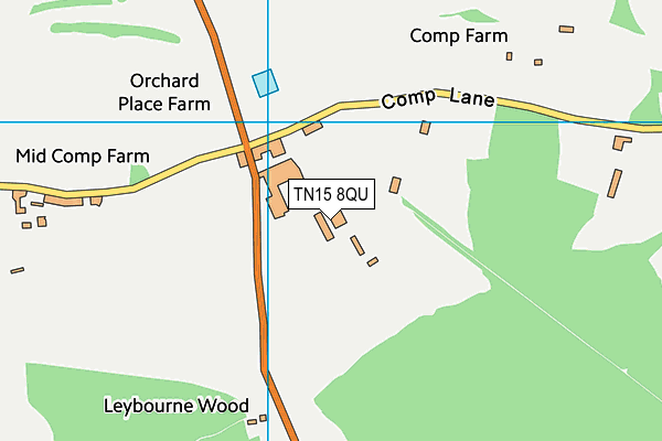 TN15 8QU map - OS VectorMap District (Ordnance Survey) TN15 8QU map - OS VectorMap District (Ordnance Survey)