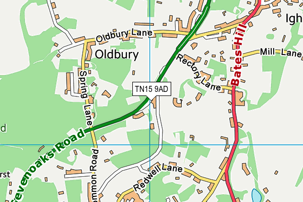 TN15 9AD map - OS VectorMap District (Ordnance Survey) TN15 9AD map - OS VectorMap District (Ordnance Survey)